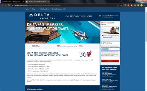 delta vacations promo code|Corporate Promotions